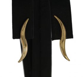 Minimalistisch set 14 karaats gouden dames oorbellen stekers