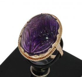 Amethist scarabee 14 karaats gouden unieke dames ring