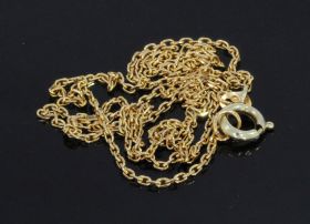 Ankerschakel 14k gouden dames collier 52cm