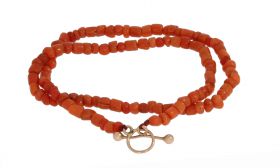 Bloedkoraal antiek armband kinderen meisjes gouden slot kapittel handgemaakt sieraad