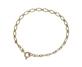 14 karaats gouden fantasie schakel armband