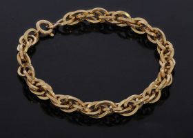18 karaats gouden design armband ovale schakel