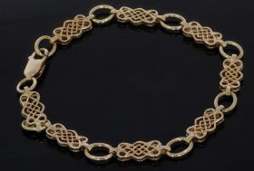 Geelgouden Vintage fantasie schakel armband