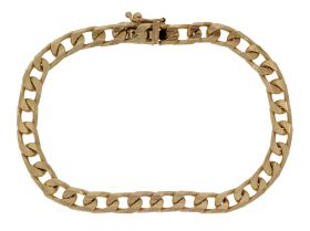 Massieve gouden unisex Vintage schakel armband