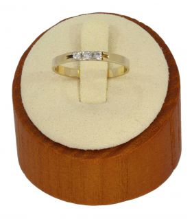 Band ring met 3 diamanten 14k goud Diamonde