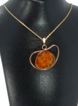 Barnsteen 14 karaats gouden design ketting hanger