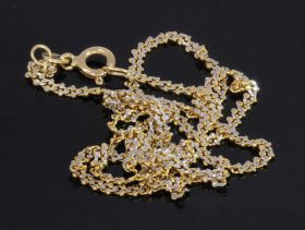 Fantasie 14k gouden bicolor dames ketting fraai