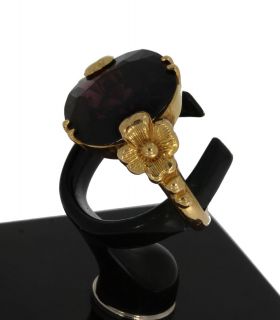 20 karaats gouden klassieke dames ring met Amethist Korund