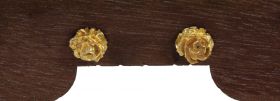 Bloemknop 14 karaats gouden design oorbellen stekers