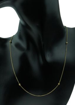 14 karaats gouden gourmet ketting met 5 bolletjes