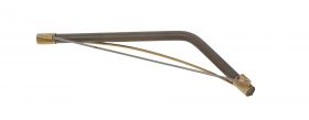 Moderne 14 karaats gouden met titanium design broche