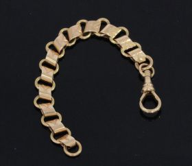 Rosegouden chatelaine voor zakhorloge antiek 14 karaats goud