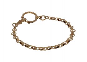 Antieke 14 karaats gouden chatelaine zakhorloge ketting