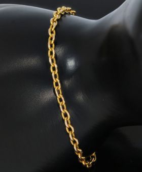 Ankerschakel 14 karaats gouden dames armband 17cm
