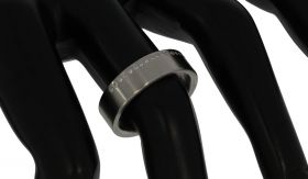 Design edelstalen ring met 17 briljant geslepen diamanten