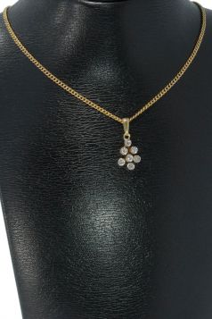 Diamanten 14 karaats gouden design ketting hanger