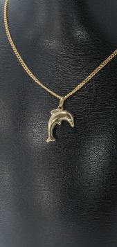 Geelgouden dolfijn ketting hanger armband bedel