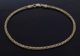 Gevlochten 14 karaats gouden design dames armband