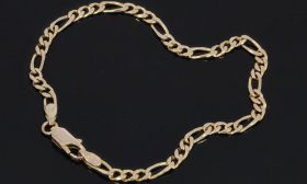 Figaro schakel armband 14 karaats gouden sieraad