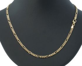 Figaro 14k gouden heren schakel ketting lengte 56cm