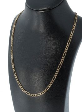 Figaro 14 karaats gouden dames schakel ketting 51cm