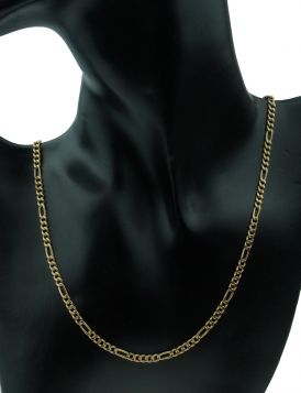 14 karaats gouden Figaro schakel ketting 53cm