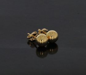 14 karaats geelgouden bolknop oorbellen 6mm nieuw