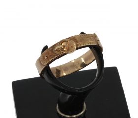 Padlock antieke memorie ring 14 karaats goud 19e eeuws