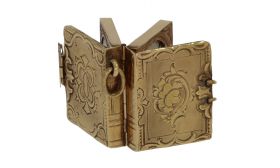 Antieke foto medaillon boek ketting hanger 6 foto