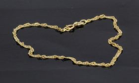 Singapore schakel 14 karaats gouden dames armband