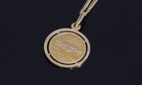 Kreta 14 karaats gouden ketting hanger armband bedel