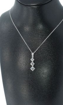 Zirkonia design hanger 18 karaats gouden fantasie schakel ketting dames