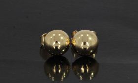 Bol 14 karaats gouden oorstekers vintage juweel