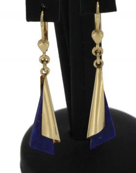 Gouden 14k design oorbellen Lazuli