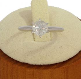 Grote diamant 0,90ct solitair 14k witgouden ring dames vriendschap