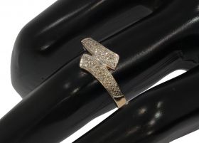 Fantasie dames geelgouden diamanten design ring