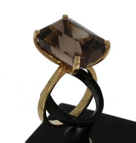 Rookkwarts design dames ring robuust model 14k goud