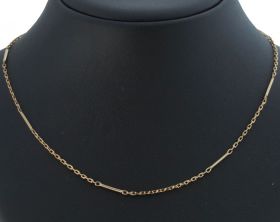 14 karaats gouden anker staafjes ketting