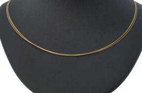3-strengs spang collier 14 karaats geelgoud dames choker