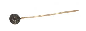 Roosgeslepen diamant antiek gouden speld broche zilveren zetting
