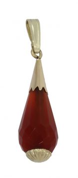 Carneool 14k gouden antieke ketting hanger edelsteen