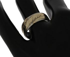 Vintage gouden met zilveren bewerkte bandring