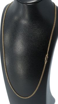 14 karaats geelgouden unisex gourmet schakel ketting met een lengte van 52cm aan solide karabijnsluiting. Breedte van de schakel is 1,9mm, dikte 1mm, gewicht 5,50 gram. Gestempeld met het 585 goudmerk Hollands gekeurd eikenblaadje. 