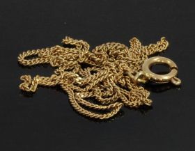 Gourmet 14 karaats gouden fijne dames ketting schakel lengte 41cm