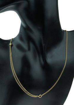 14 karaats gouden gourmet schakel ketting 70cm - verstelbaar -