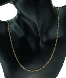 Massieve 14 karaats gouden gourmet schakel ketting unisex 60cm
