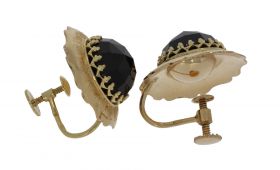 Luxe set 14 karaats gouden Vintage oorbellen granaat