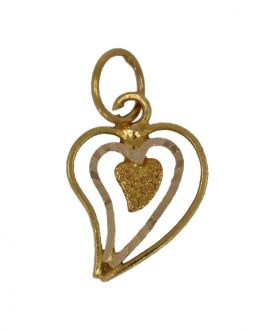 18 karaats gouden harthanger voor ketting of armband