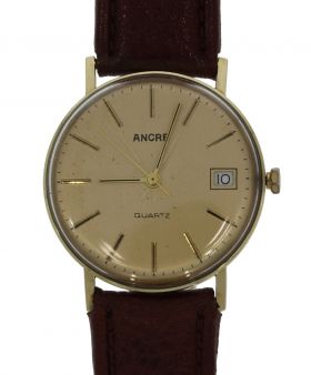Vintage Ancre heren pols horloge 14 karaats goud