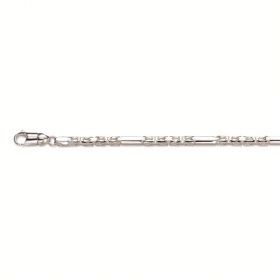 Zilveren koningsschakel ketting - rond model 5mm